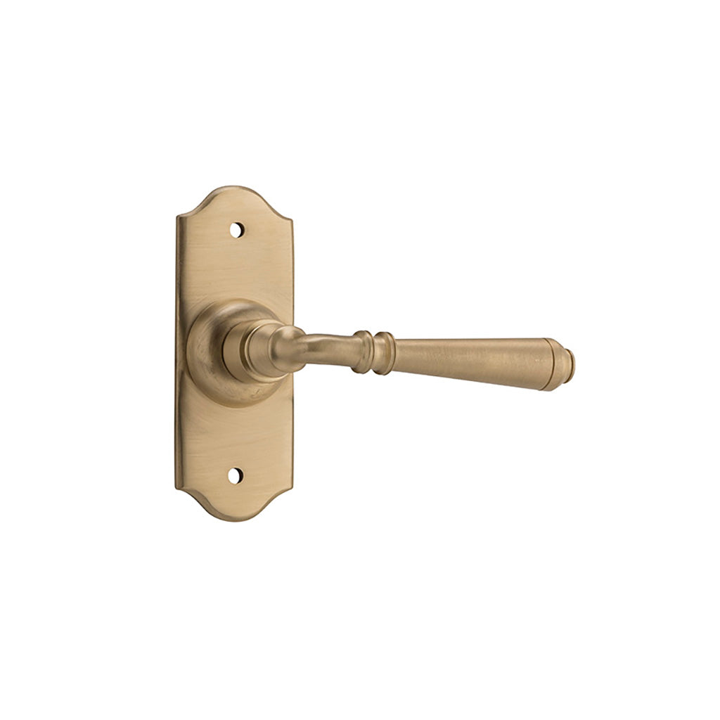 Reims Lever - Short Backplate Satin Brass / Passage / Lever Set Only
