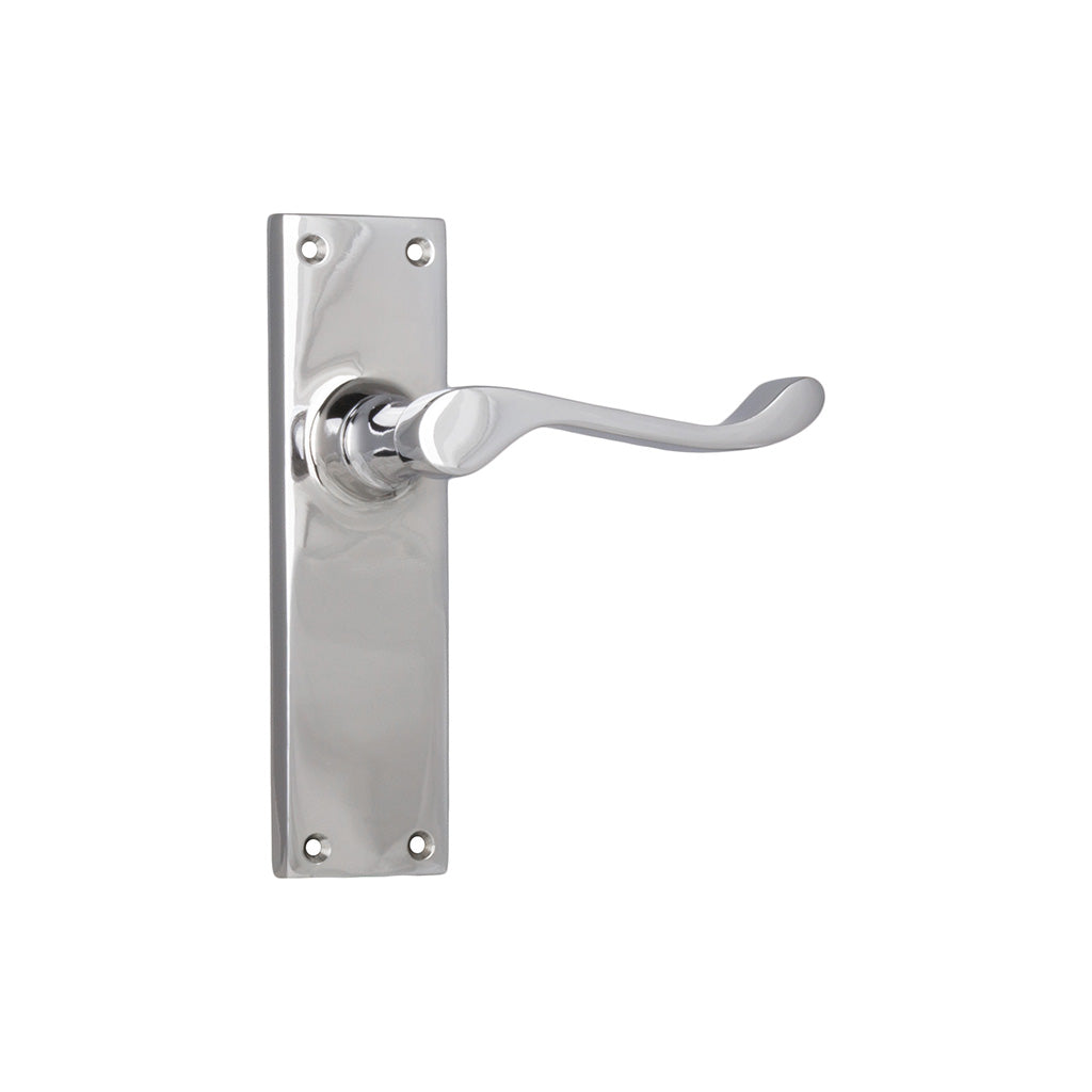 Victorian Lever - Long Backplate Chrome Plated / Passage / Lever Set Only