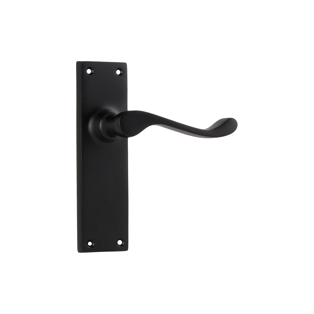 Victorian Lever - Long Backplate Matt Black / Passage / Lever Set Only