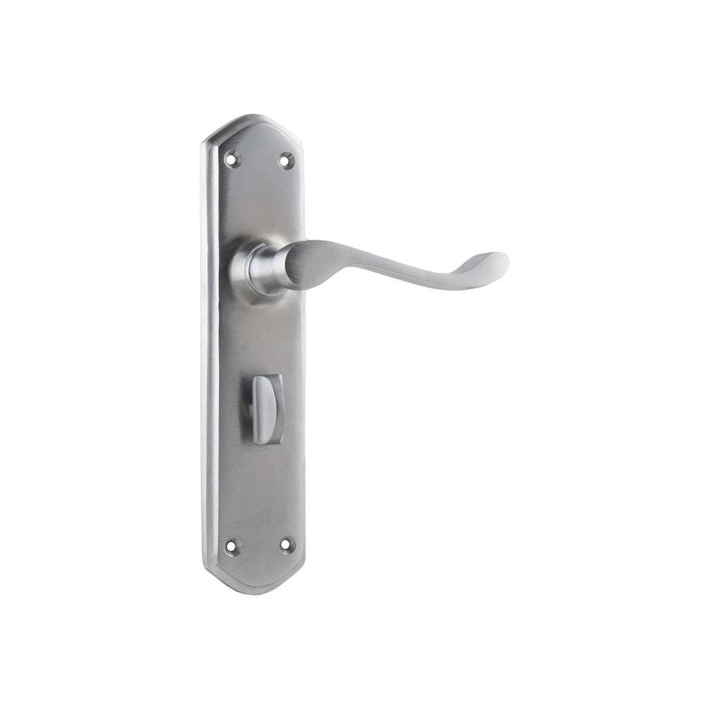 Windsor Lever - Long Backplate Satin Chrome / Privacy / Lever Set Only